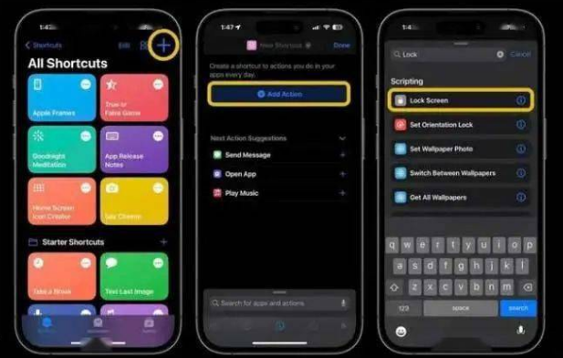 驿城苹果14锁屏维修店分享iPhone14升级iOS16.4后如何创建锁屏快捷方式 